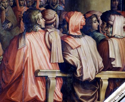 Bønn av Antonio Giacomini for slaget ved Pisa av Giorgio Vasari