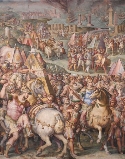Keiseren Maximilian løfter beleiringen av Livorno, 1568-1571 av Giorgio Vasari
