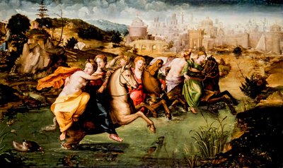 Crossing the Tiber (maleri) av Giorgio di (1500 1559) Giovanni