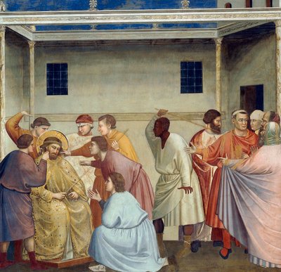 Flagelering av Kristus, detalj fra Kristi liv og lidenskap, av Giotto av Giotto (c.1266-1337)