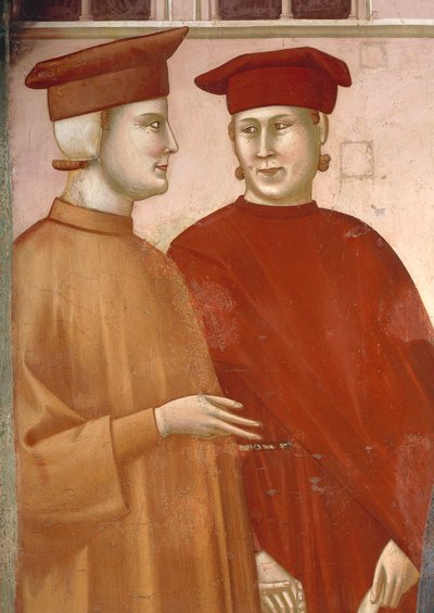 Italia, Umbria-regionen, Assisi, Basilica of Saint Francis of Assisi av Giotto (c.1266 1337)