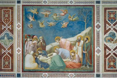 Klagesang over den døde Kristus, detalj fra Kristi liv og lidenskap av Giotto (c.1266-1337)