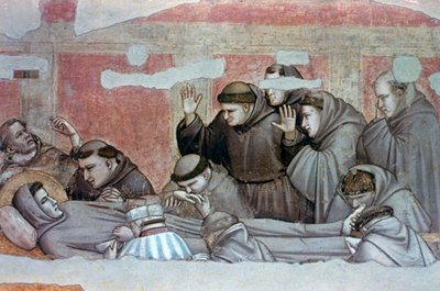 St Francis død og inspeksjon av Stigmata, c1320 av Giotto di Bondone