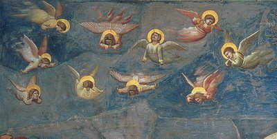 Detalj av putti fra The Lamentation of Christ, ca. 1305 av Giotto di Bondone