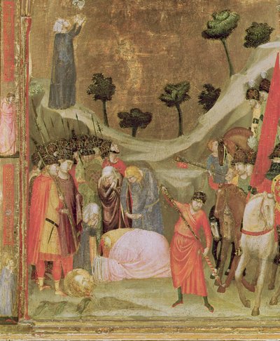 The Martyrdom of St. Paul, høyre panel fra Stefaneschi Triptych, ca. 1320 (tempera på panel) (detalj av 214100) av Giotto di Bondone