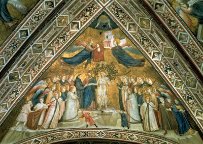 Det mystiske ekteskapet til St. Frans med hellig fattigdom av Giotto di Bondone school of Giotto di Bondone school of
