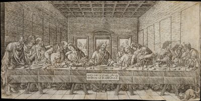 Nattverden, med en spaniel, ca. 1500. av Giovan Pietro Birago