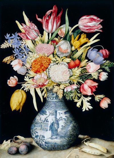 Kinesisk porselensvase med blomster (akvarell) av Giovanna Garzoni