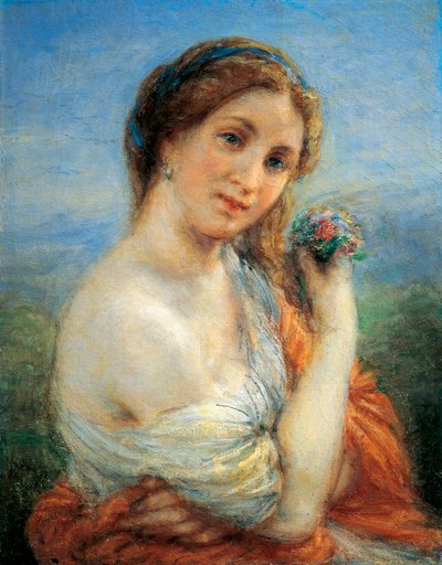 Flora, av Giovanni Carnovali, kjent som Piccio (1804-1874) av Giovanni Carnovali