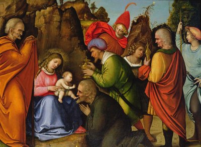 Tilbedelsen av magiene av Giovanni Agostino da Lodi