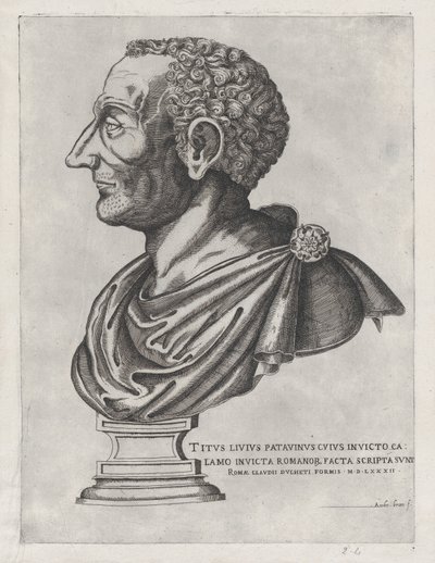 Mirror of Roman Magnificence: Bust of Livy, 1582., 1582. av Giovanni Ambrogio Brambilla
