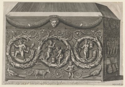 Mirror of Roman Magnificence: Dekorert sarkofag med arabesker, 1582., 1582. av Giovanni Ambrogio Brambilla