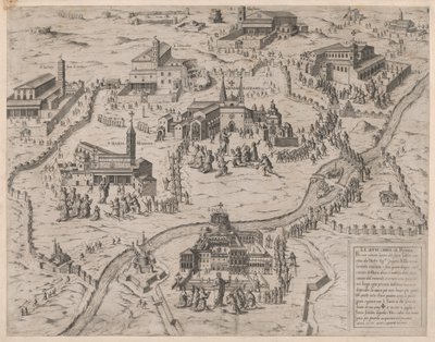 Mirror of Roman Magnificence: De syv kirkene i Roma Le Sette Chiese di Roma, 1575., 1575. av Giovanni Ambrogio Brambilla.