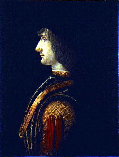 Portrett av en mann (olje på panel) av Giovanni Ambrogio de Predis