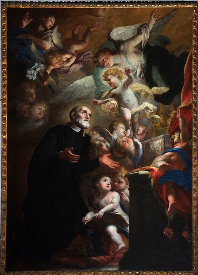 Åpenbaring av barnet til San Filippo Neri. 1687 (olje på lerret) av Giovanni Andrea Carlone