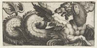 Bevinget sel ser tilbake Frisere med sjømonstre (serietittel) av Giovanni Andrea Maglioli