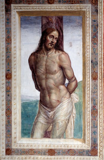 Kristus i kolonnen ( Fresco av Giovanni Antonio Bazzi Sodoma