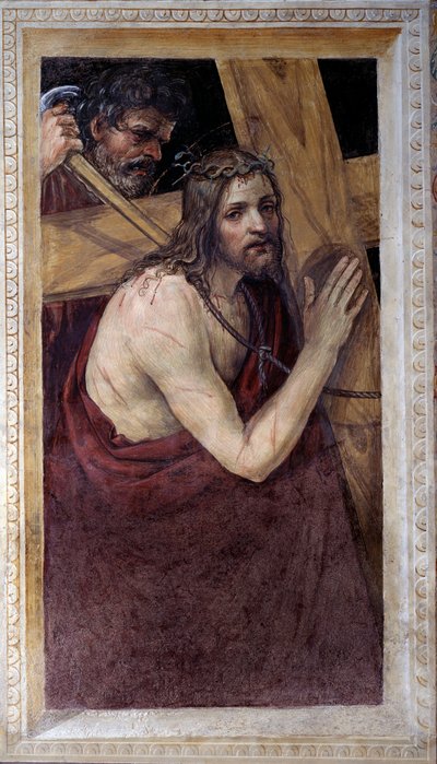 Jesus bærer sitt kors (Fresco av Giovanni Antonio Bazzi Sodoma