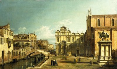 Campo Santi Giovanni e Paolo, Venezia, 1738-9 av Giovanni Antonio Canal