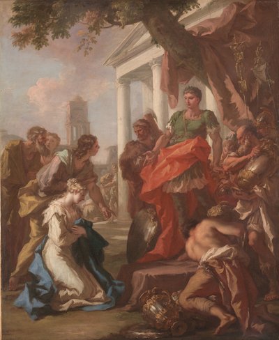 The Continence of Scipio, ca. 1710 av Giovanni Antonio Pellegrini