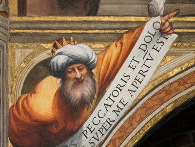 Central Nave, Plume Third Span South, IL Pordenone 1520, Bust with Prophet av Giovanni Antonio Pordenone