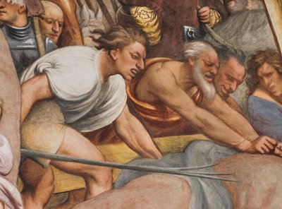 Sentralskip, Second South Span, Jesus faller under korset, Il Pordenone av Giovanni Antonio Pordenone