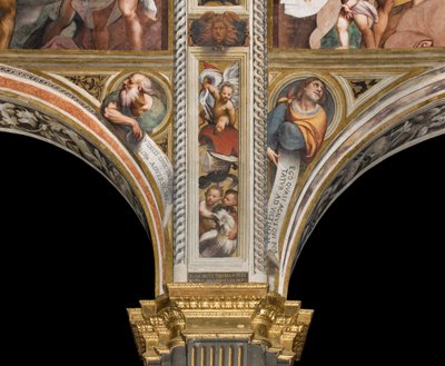 Sentralskip, andre og tredje spenn sør, IL Pordenone 1520, byster med profeter av Giovanni Antonio Pordenone