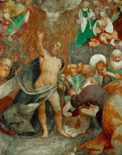 Kristus Dommer ønsker St. Peter velkommen i himmelen av Giovanni Antonio Pordenone