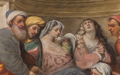 Counterfaccata, IL Pordenone, Deponering 1522, detalj av Giovanni Antonio Pordenone