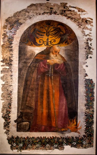 St. Antonio (olje på lerret) av Giovanni Antonio Pordenone