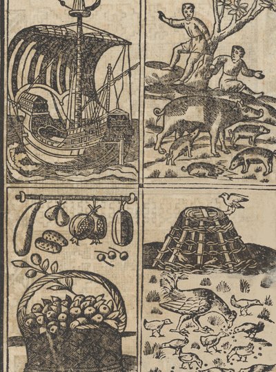 Eksempel på recammi, side 9 recto, 1530. av Giovanni Antonio Tagliente