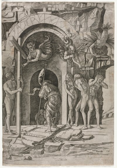 Nedstigning til Limbo, ca. 1490-1500. av Giovanni Antonio da Brescia