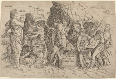 Gravleggingen av Giovanni Antonio da Brescia, after Andrea Mantegna