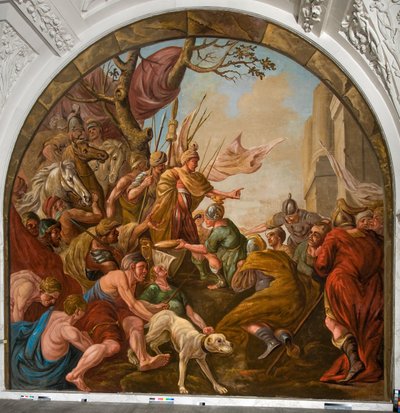 Romersk bytte lagt ved føttene til Claudius Civilis av Giovanni Antonio de Groot