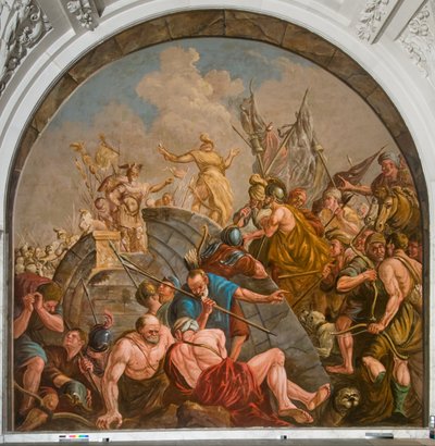 Fredsforhandlingene mellom Claudius Civilis og Quintus Petillis Cerialis av Giovanni Antonio de Groot
