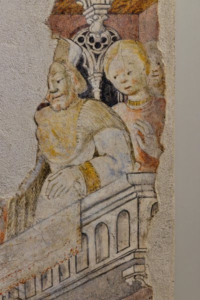 Arkitektur med figurer (fresco) av Giovanni Badile