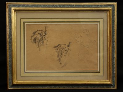 Studie av hender (blyant) av Giovanni Battista Tiepolo