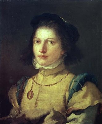 Ein Mädchen im Kostüm eines Pagen aus dem 16. Jahrhundert von Giovanni Battista Tiepolo