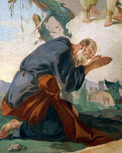 Abraham und die Engel (Detail) von Giovanni Battista Tiepolo