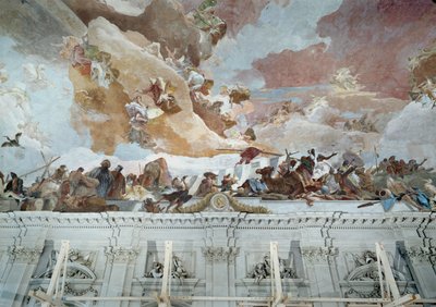 Afrika, Detail des Deckenfreskos von Giovanni Battista (1696-1770) Tiepolo