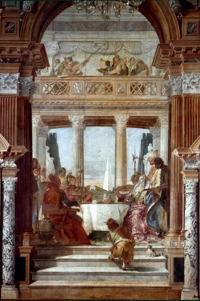 Bankett av Antony og Cleopatra Fresco av Giambattista Tiepolo (1696-1770) 1747-1748 Venezia, Palazzo Labia av Giovanni Battista Tiepolo