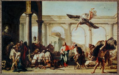 Kristus helbreder den lamme ... av Giovanni Battista (1696-1770) Tiepolo