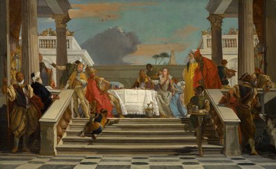 The Banket of Cleopatra and Antony, ca 1747-1750 (olje på lerret) av Giovanni Battista Tiepolo