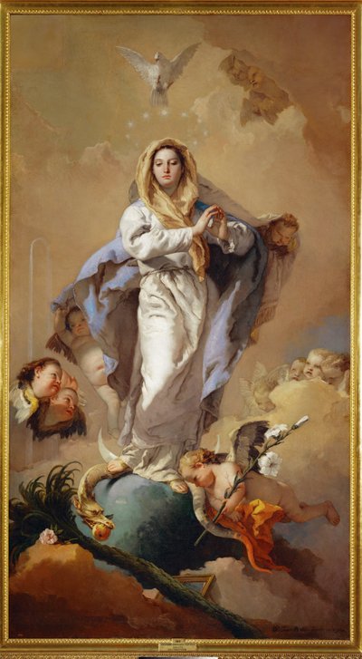 Den ubesmittede unnfangelsen av Giovanni Battista (1696-1770) Tiepolo
