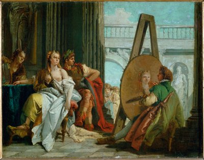 Der Maler Apelles, Alexander der Große und Campaspe von Giovanni Battista (1696-1770) Tiepolo