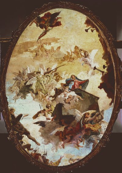 Transport des Heiligen Hauses von Loreto, Skizze von Giovanni Battista Tiepolo