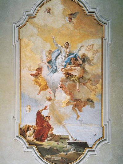 Assumption, av Giovanni Battista Tiepolo (1696-1770), freskomaleri, Oratory of Purity, Udine av Giovanni Battista Tiepolo