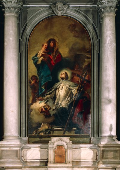 Jomfruen viser seg for Johannes av Nepomuk av Giovanni Battista Tiepolo
