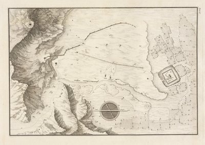 En geometrisk plan for den ødelagte byen Palmyra, 1753 av Giovanni Battista 1712-86 after Borra