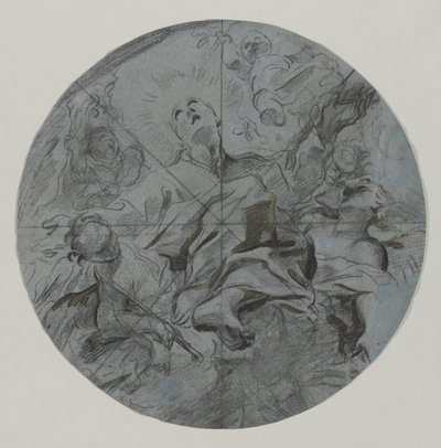 Apotheosis of a Saint recto, andre halvdel av 1600-tallet. av Giovanni Battista Benaschi